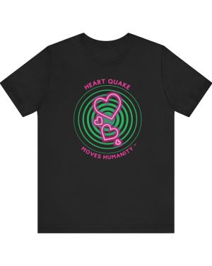 Heart Quake Moves Humanity Neon Heart Tee