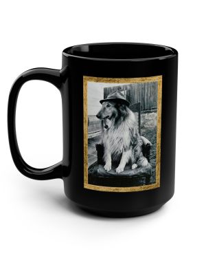 1959 Prince in hat with pipe. 15oz Black Mug